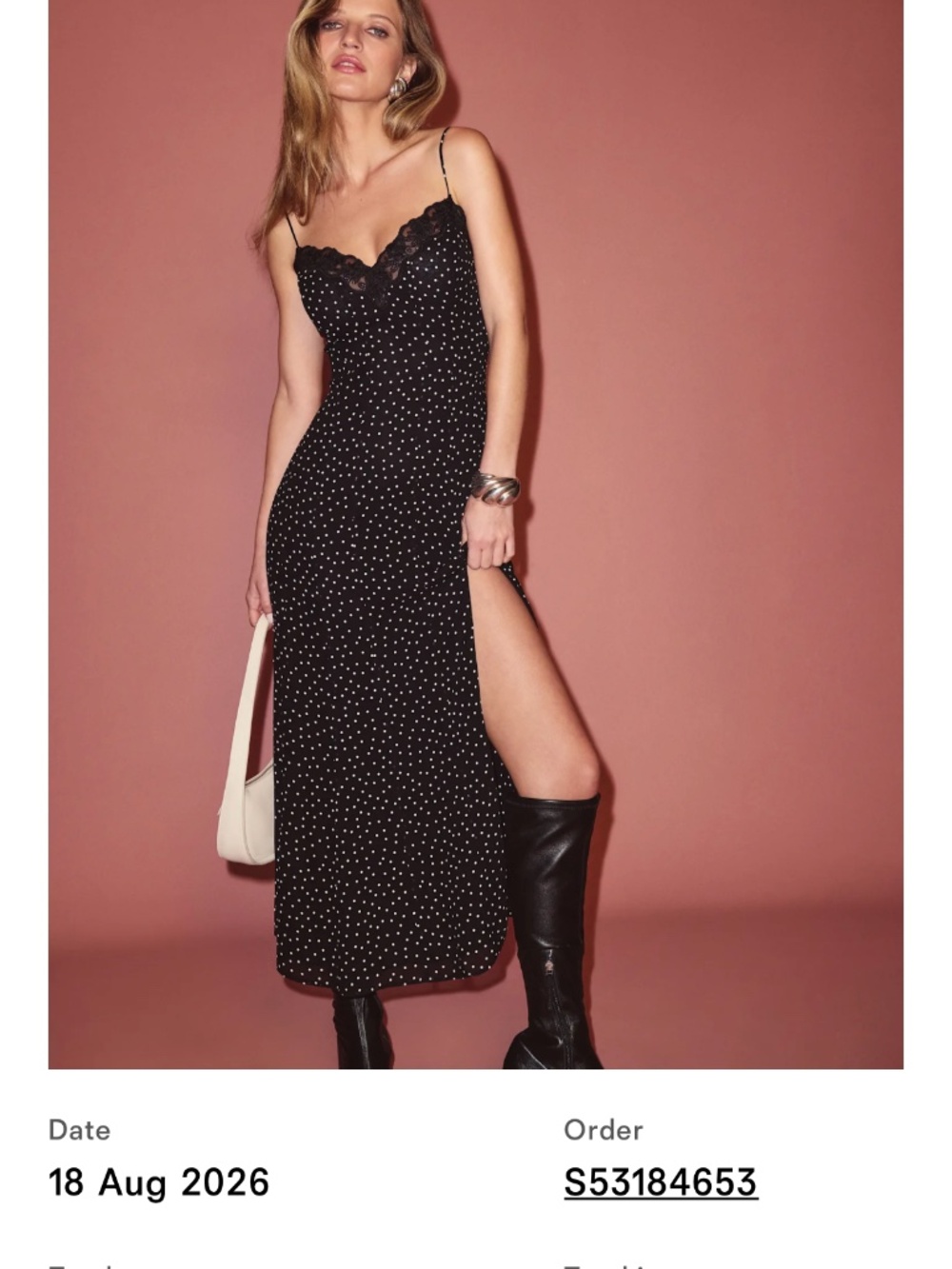 Reformation Lucine Dress Black - Size 8